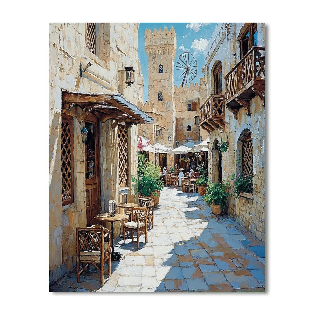Al Fahidi Historic Quarter Windtowers Dubai United Arab Emirates Painting by numbers kit