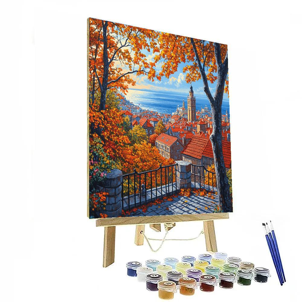 Toompea Hill View Over Tallinn Old Town Estonia paint by color