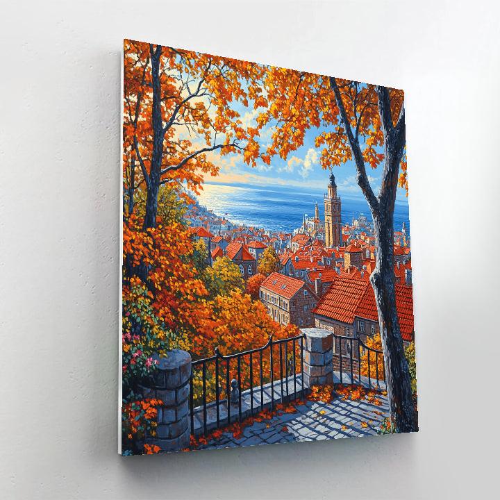 Toompea Hill View Over Tallinn Old Town Estonia paint by color