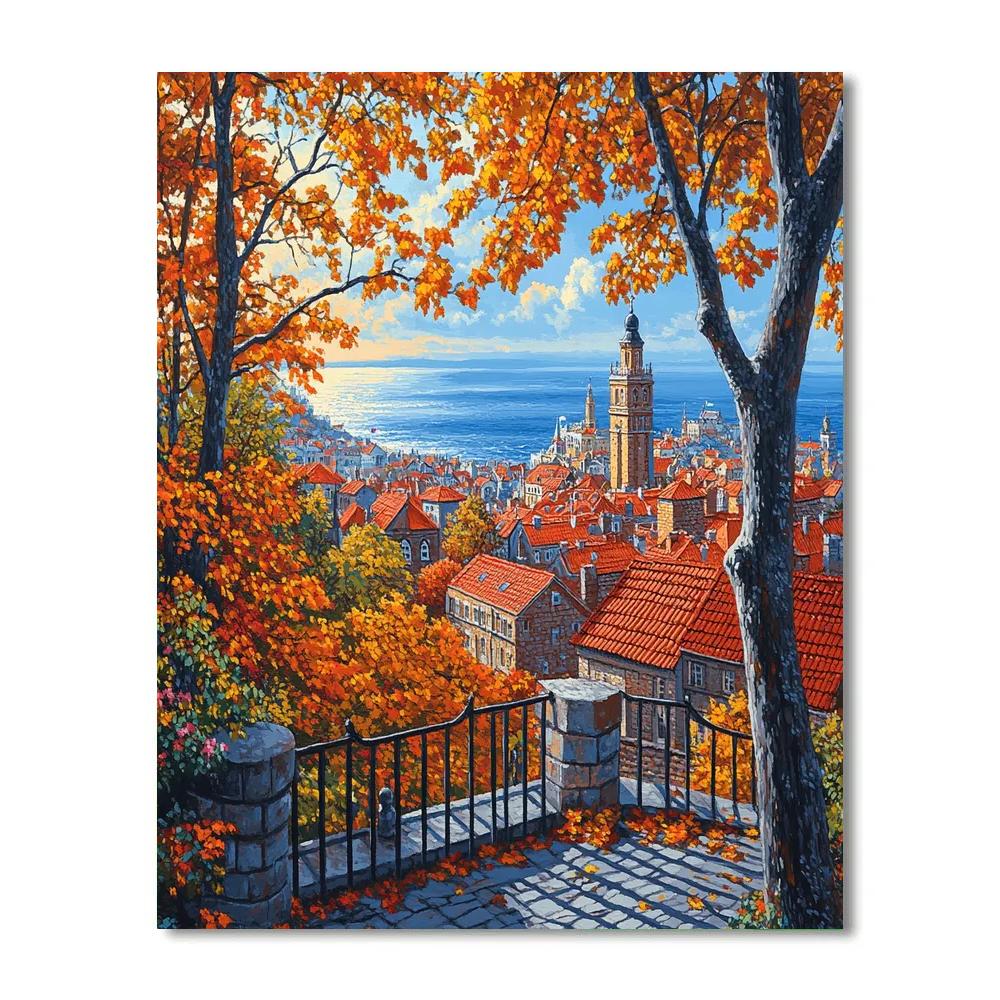 Toompea Hill View Over Tallinn Old Town Estonia paint by color