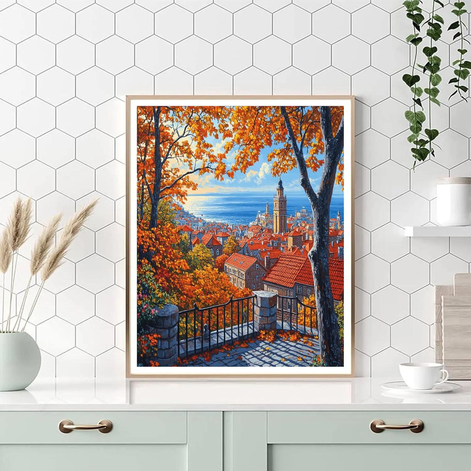 Toompea Hill View Over Tallinn Old Town Estonia paint by color