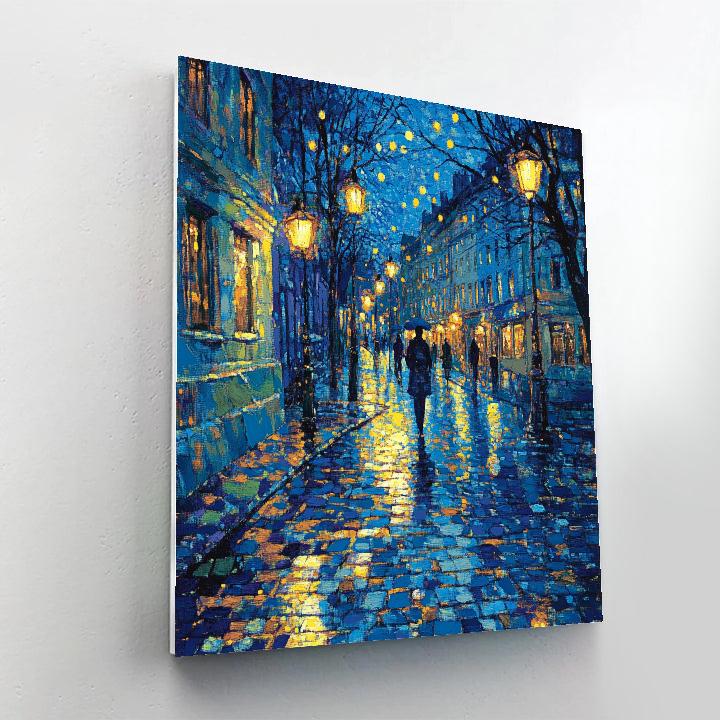 Seurat Inspired Pointillist Citylights paint by numbers