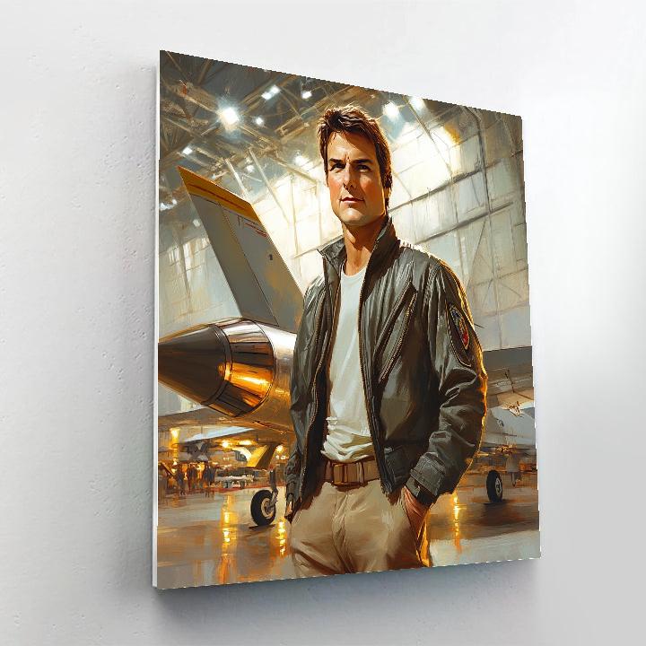Tom Cruise Maverick Flight Of Tenacity Number painting
