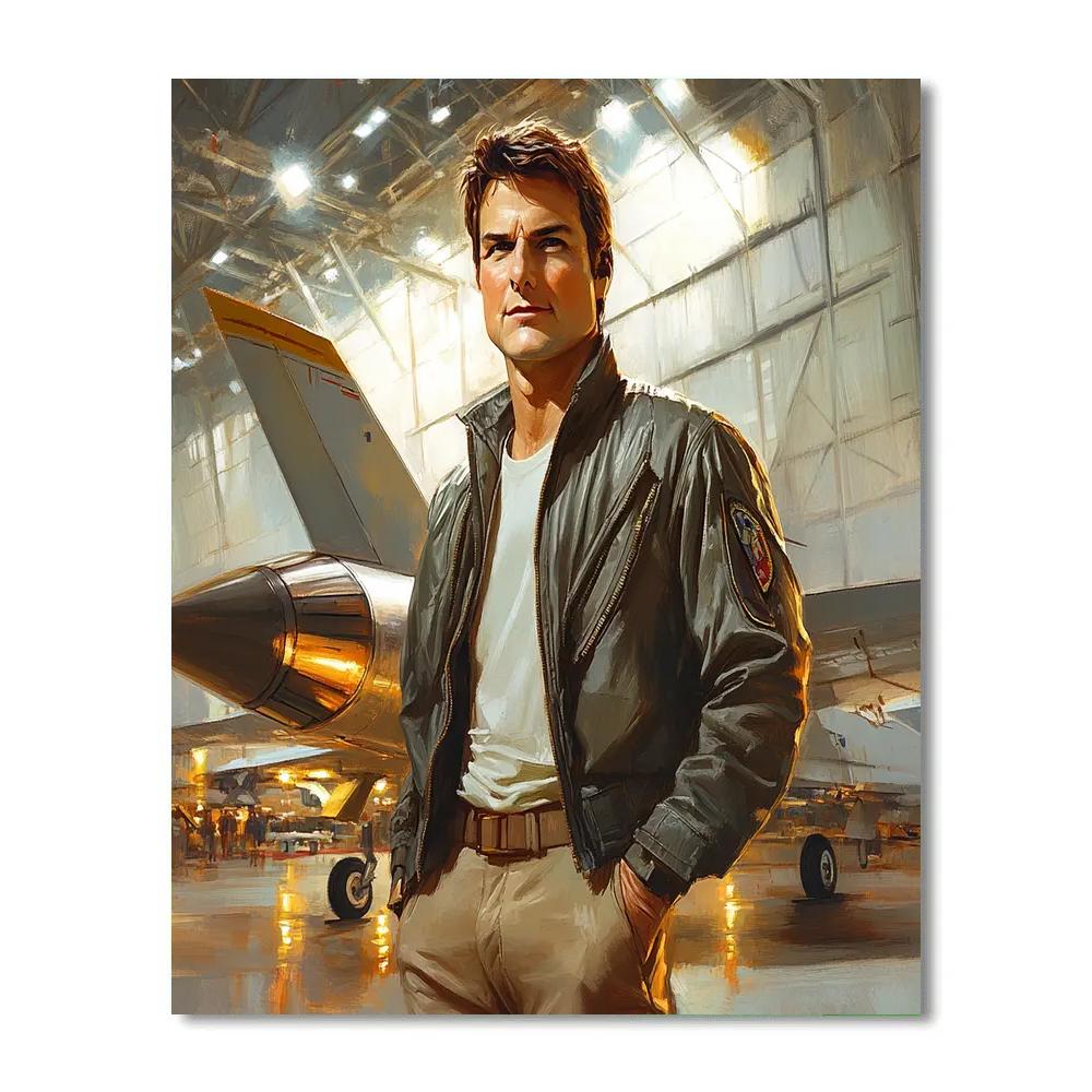 Tom Cruise Maverick Flight Of Tenacity Number painting