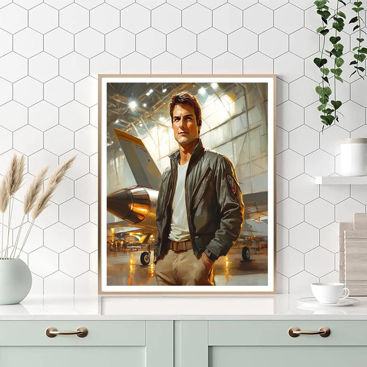 Tom Cruise Maverick Flight Of Tenacity Number painting