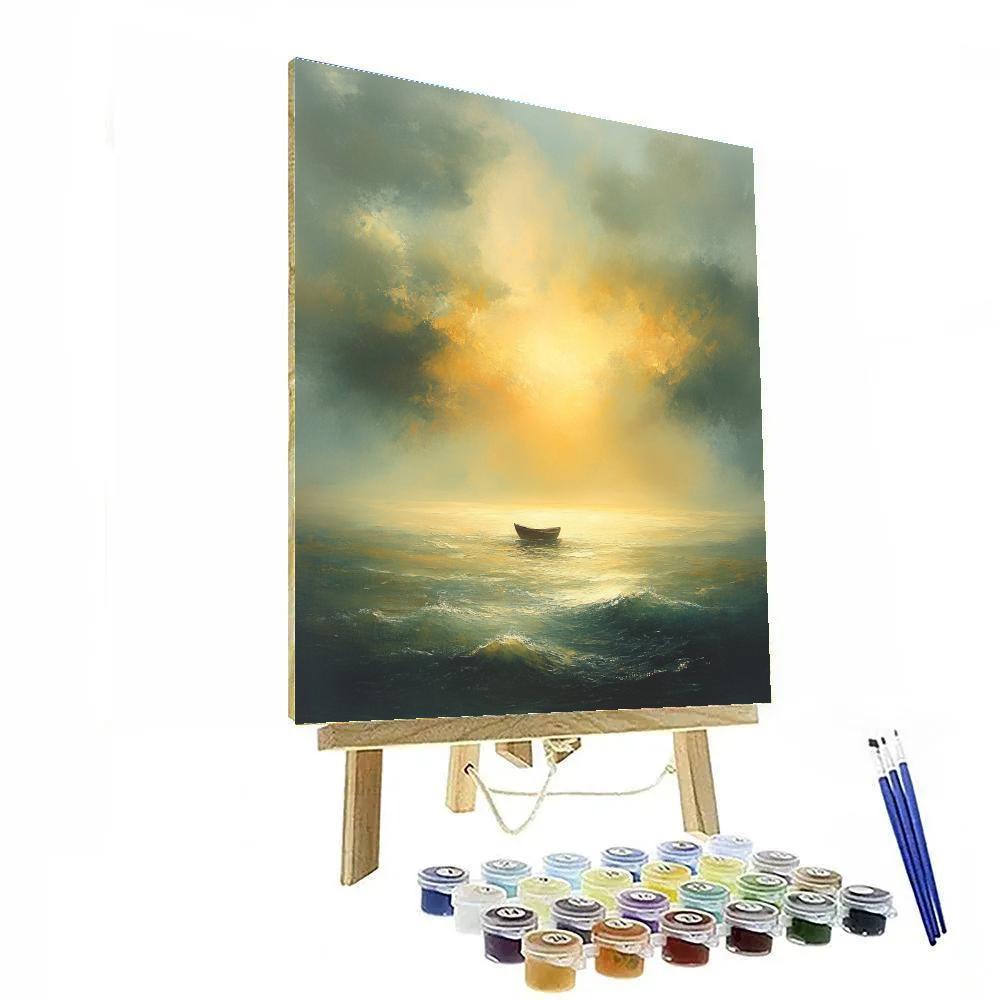 Turner Inspired Stormy Coastline paint by numbers