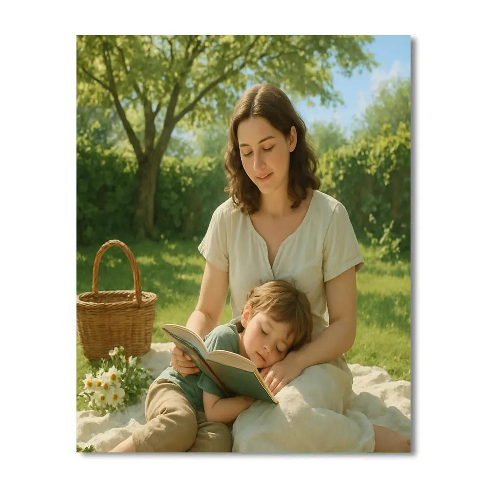 Midday Reading In Garden paint by numbers