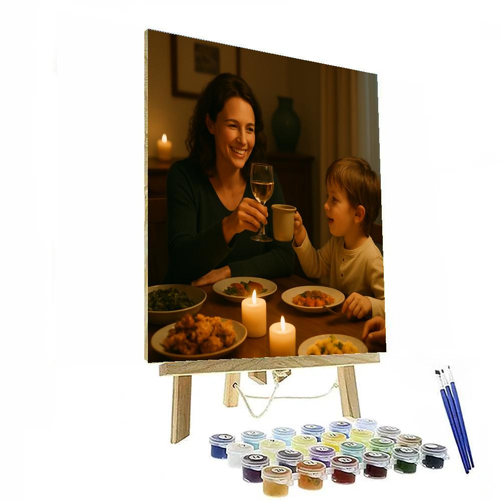 Dinner Table Family Toast Paint by numbers art