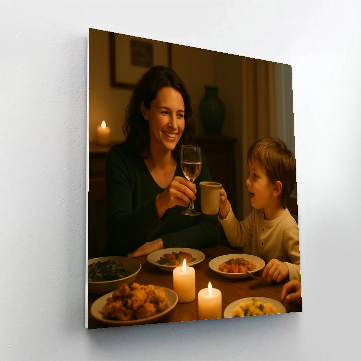 Dinner Table Family Toast Paint by numbers art