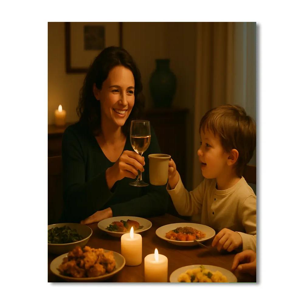 Dinner Table Family Toast Paint by numbers art