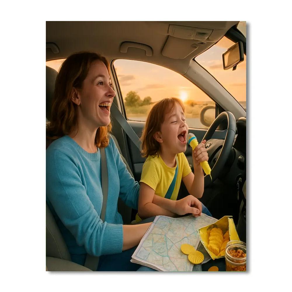 Car Ride Sing Along DIY paint by numbers