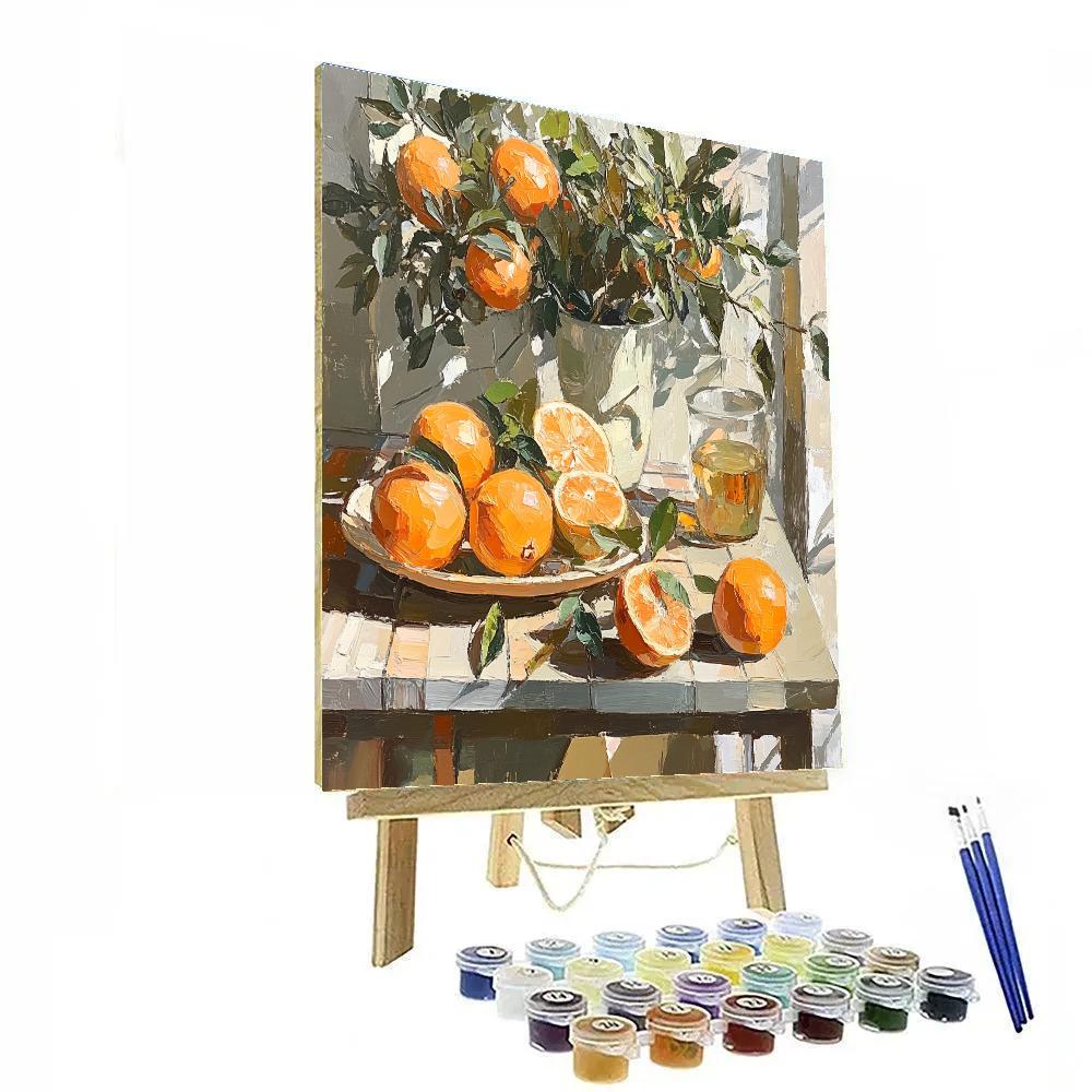 Cezanne Inspired Quiet Still Life With Fruit paint by number