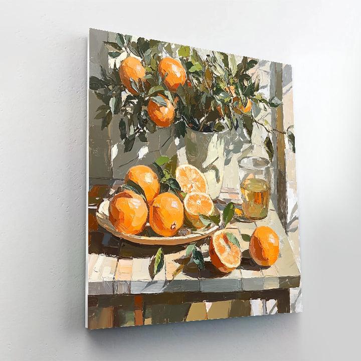 Cezanne Inspired Quiet Still Life With Fruit paint by number