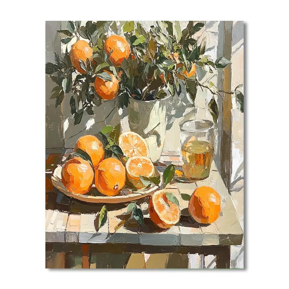 Cezanne Inspired Quiet Still Life With Fruit paint by number