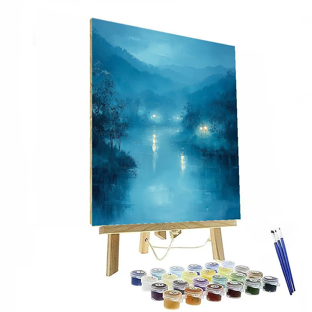 Whistler Inspired Nocturne By The River painting number kit