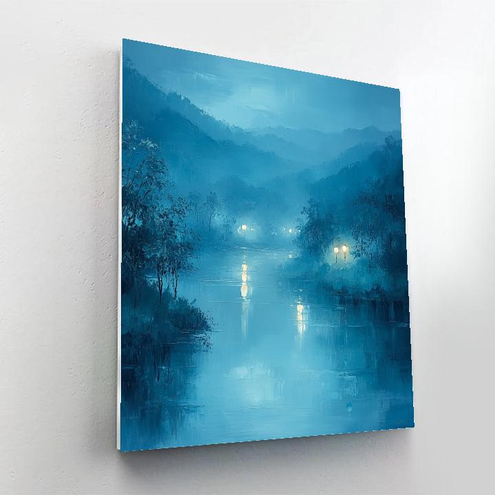 Whistler Inspired Nocturne By The River painting number kit