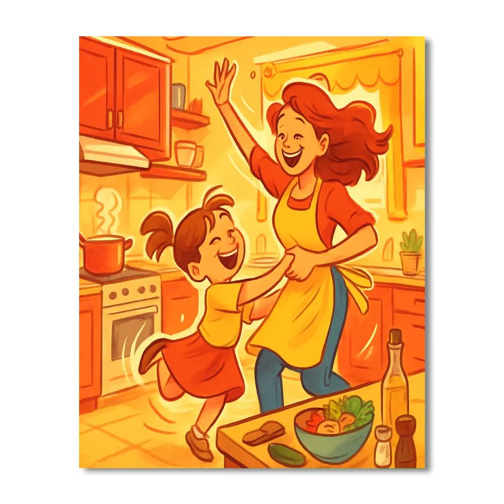 Dancing Kitchen Moments Paint by numbers art