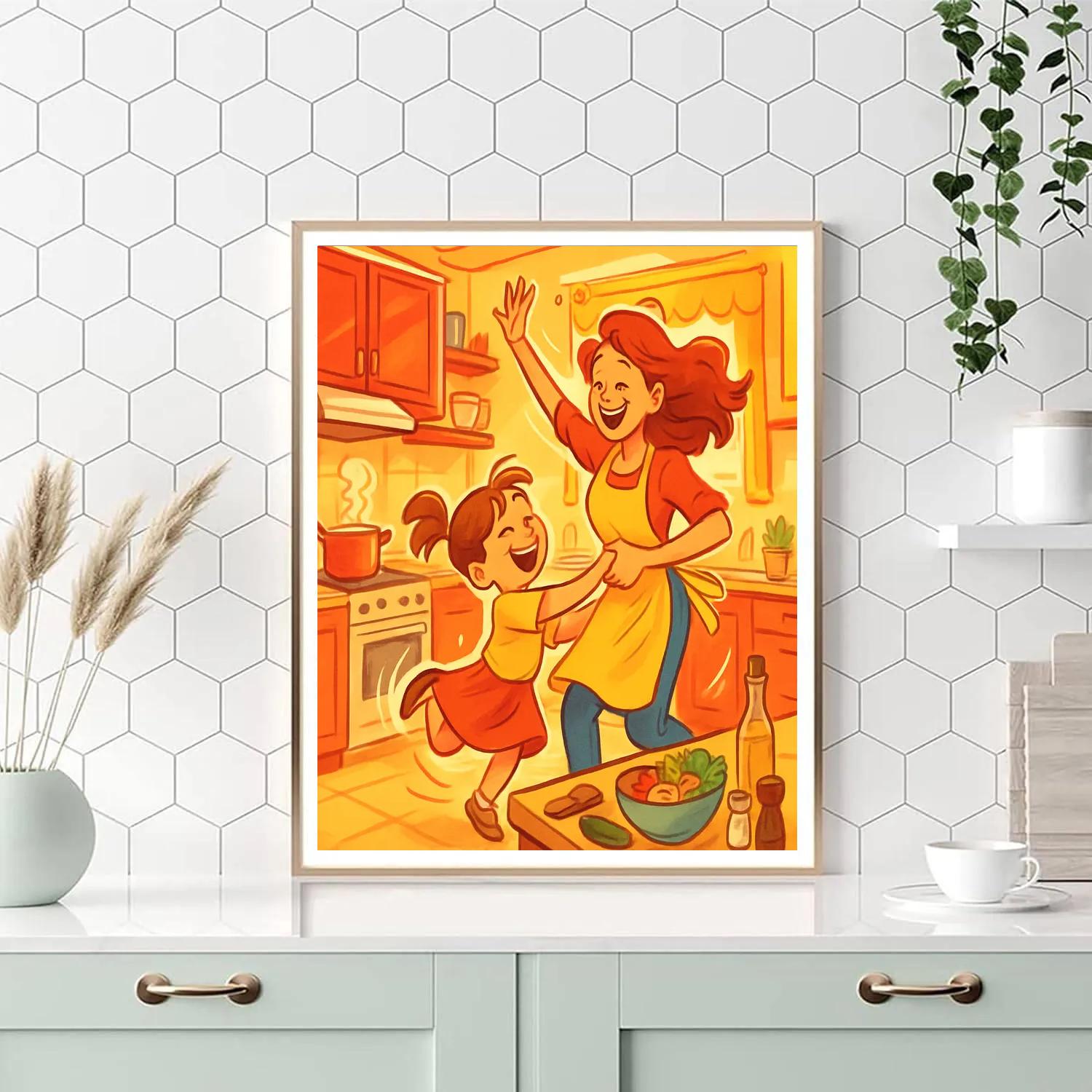 Dancing Kitchen Moments Paint by numbers art