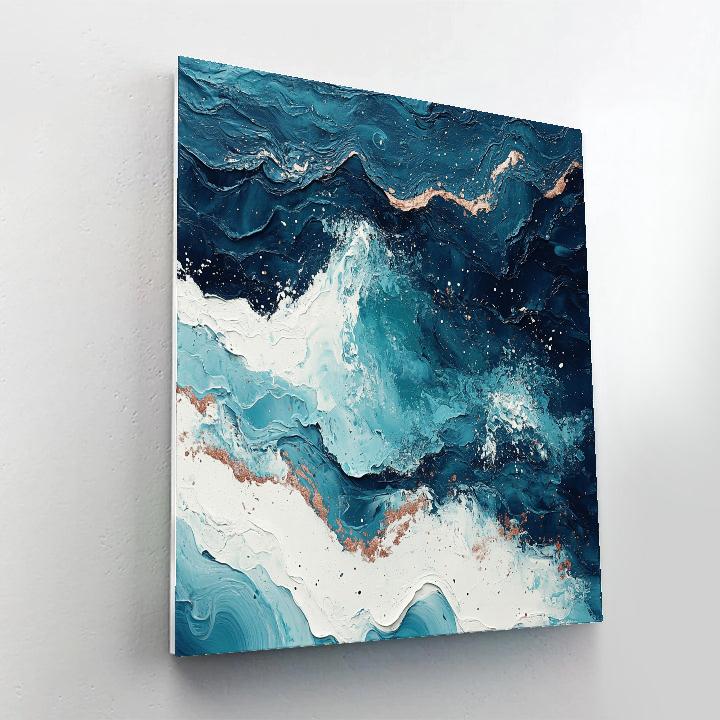 Pollock Inspired Ocean Currents painting number kit