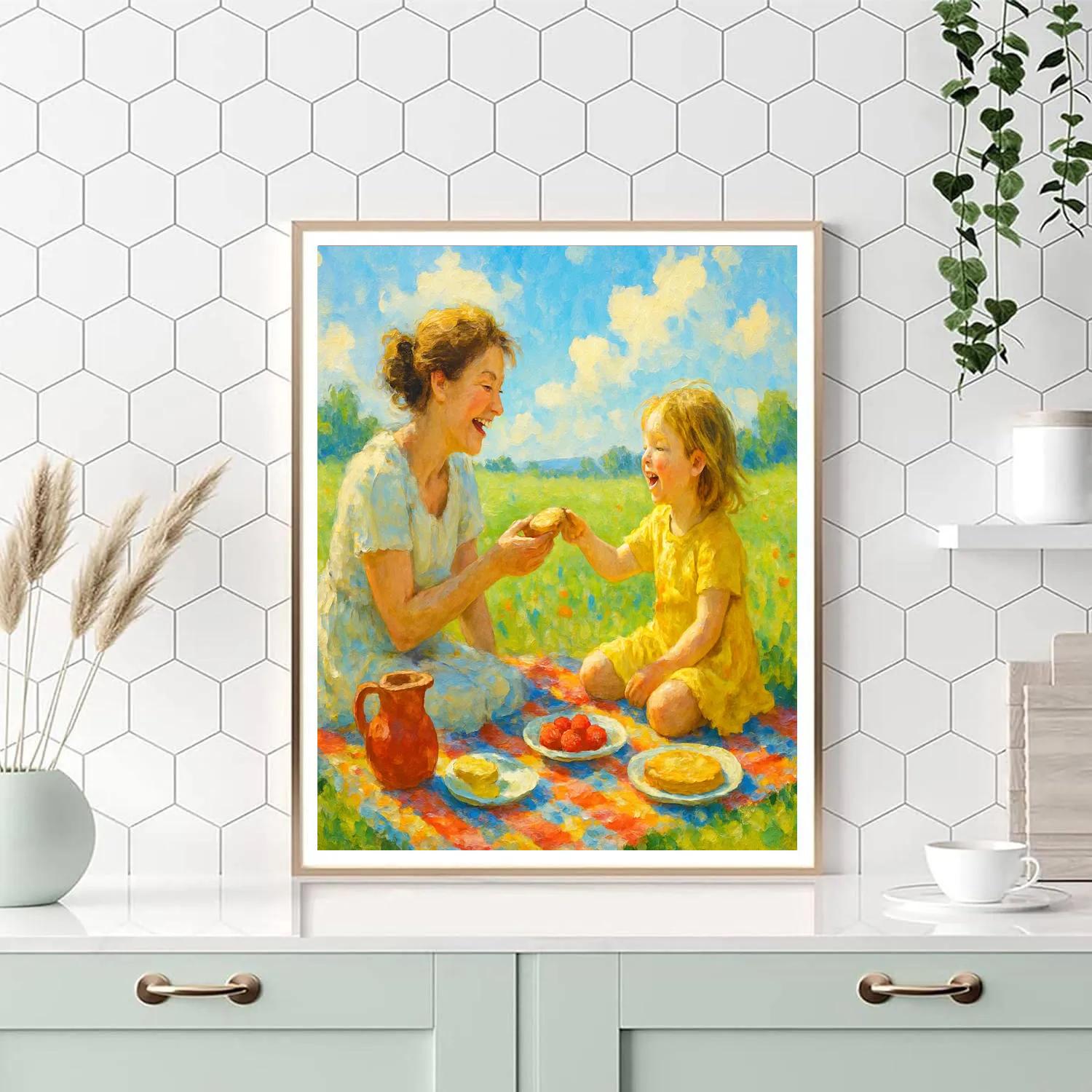 Picnic In The Meadow Number painting