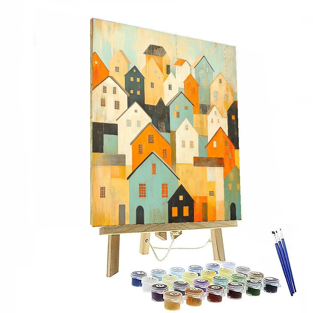 Klee Inspired Dreamy Village Paint by numbers kits