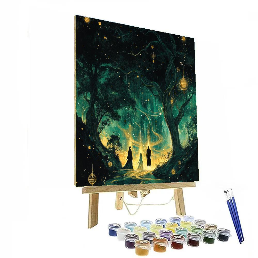 William Blake Inspired Visionary Forest Number painting