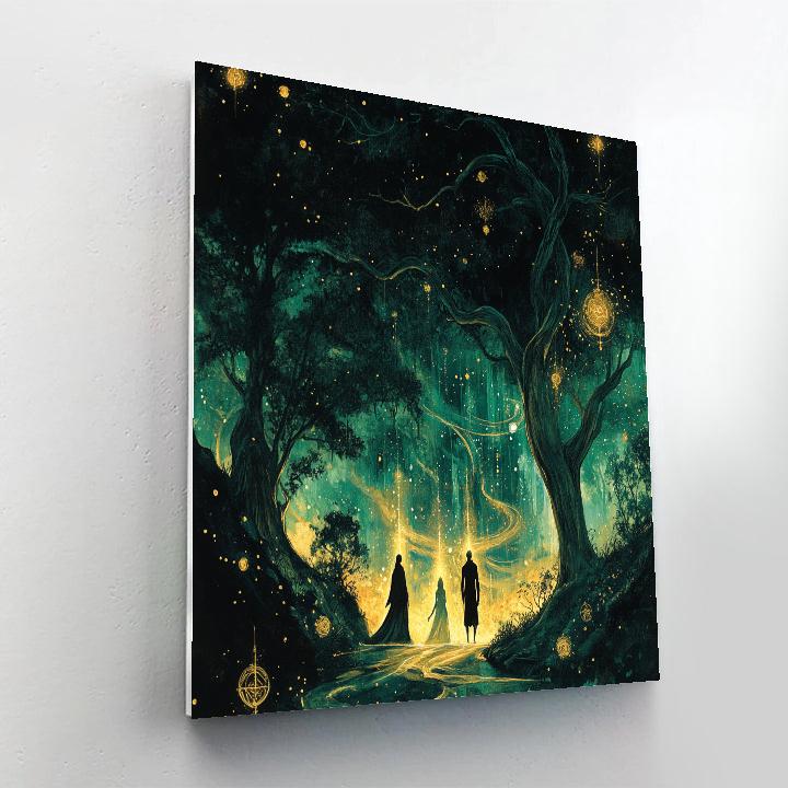 William Blake Inspired Visionary Forest Number painting