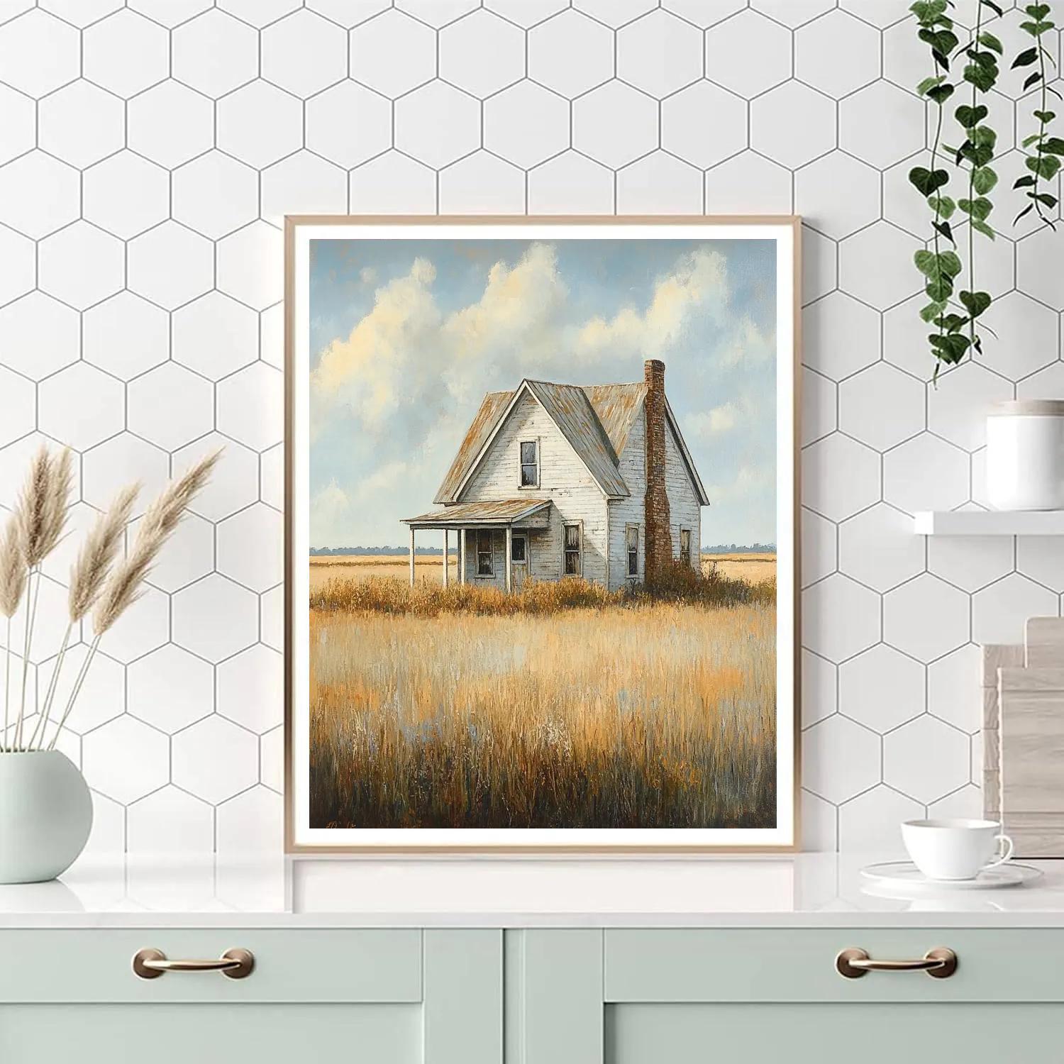 Wyeth Inspired Solitary Farmhouse Paint by numbers art