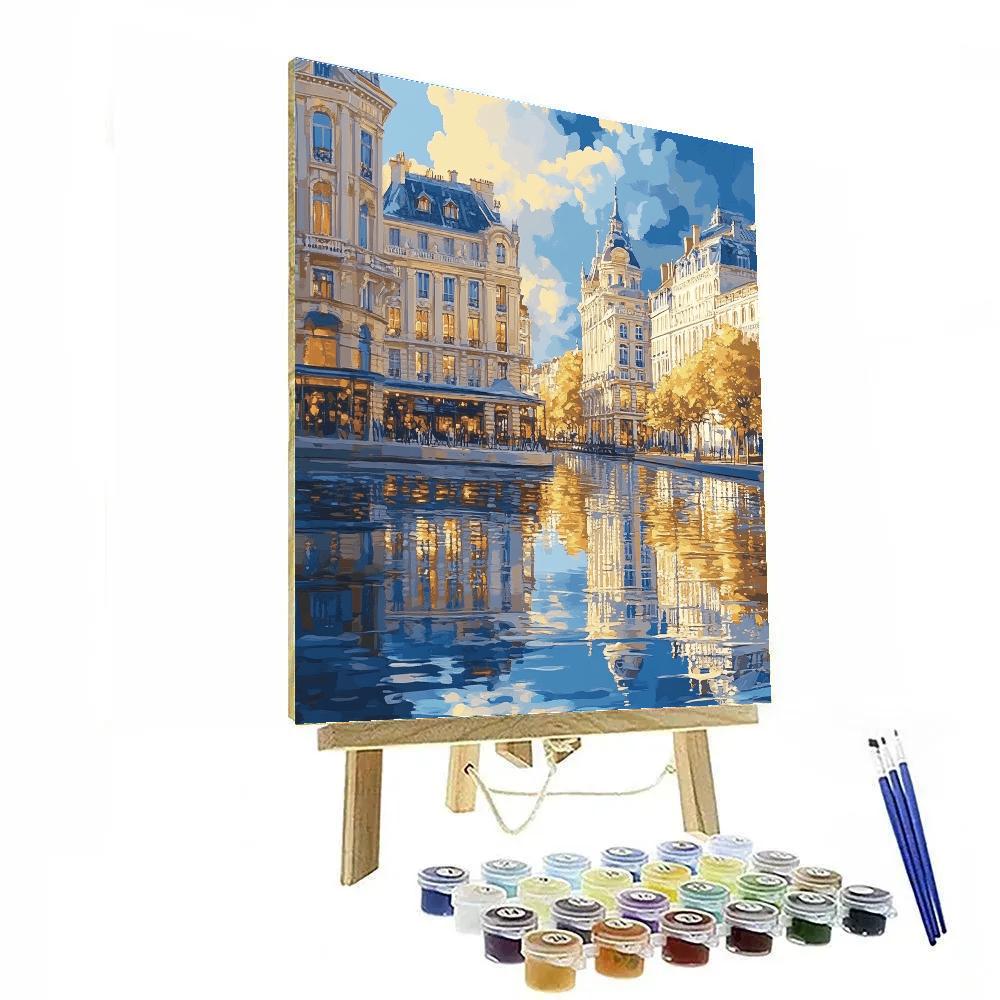 Canaletto Inspired City Bridges paint by number