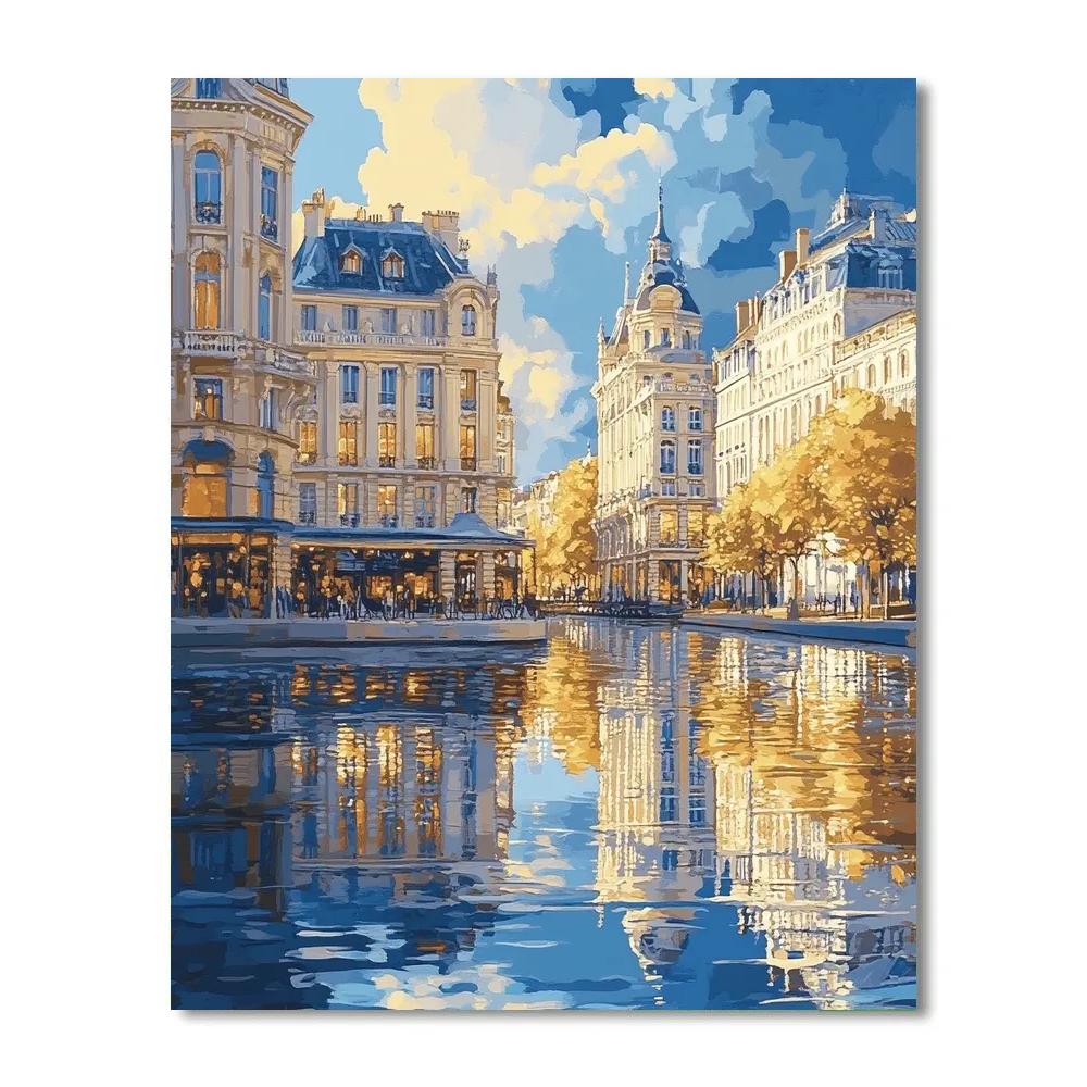 Canaletto Inspired City Bridges paint by number