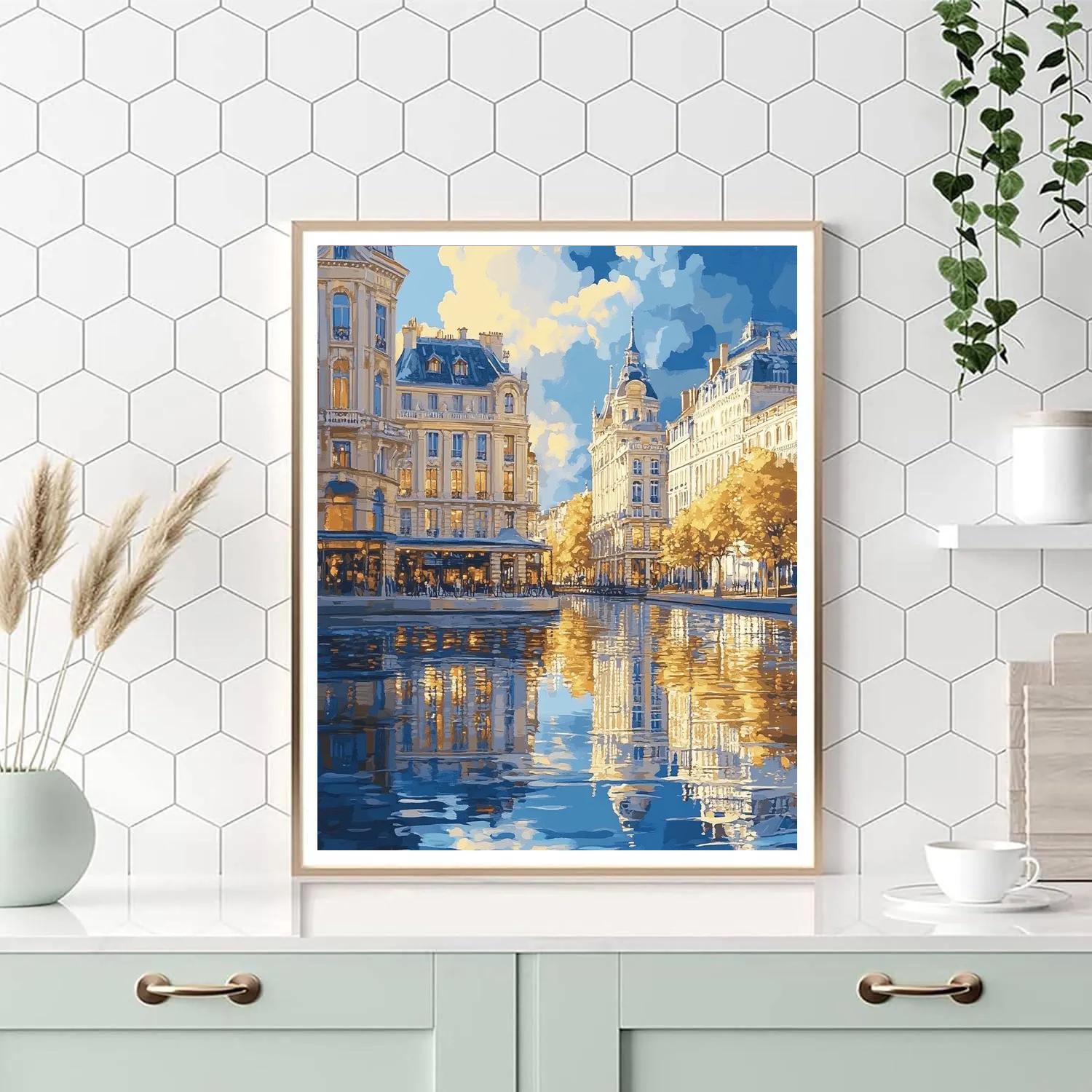 Canaletto Inspired City Bridges paint by number