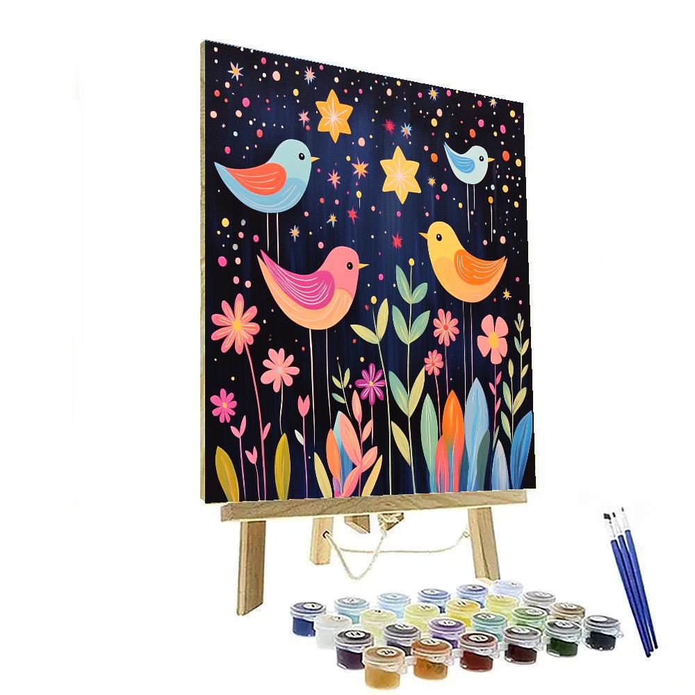 Miró Inspired Cosmic Garden painting number kit