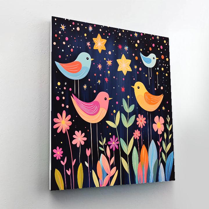 Miró Inspired Cosmic Garden painting number kit