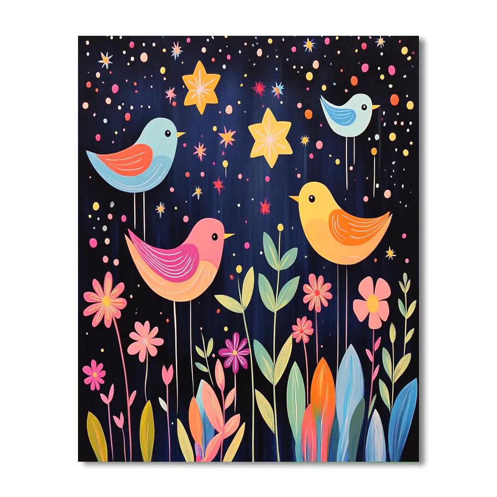 Miró Inspired Cosmic Garden painting number kit