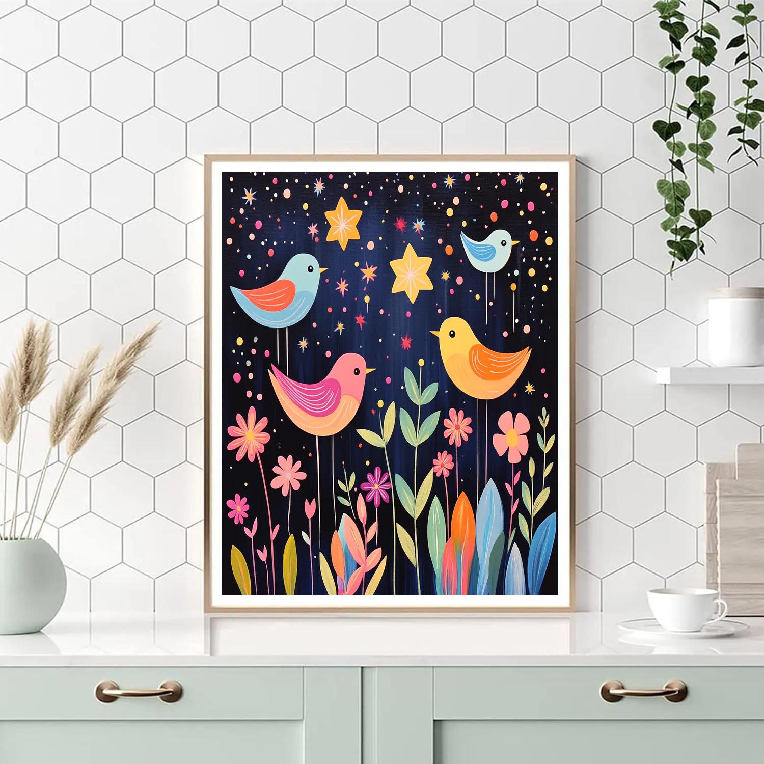 Miró Inspired Cosmic Garden painting number kit