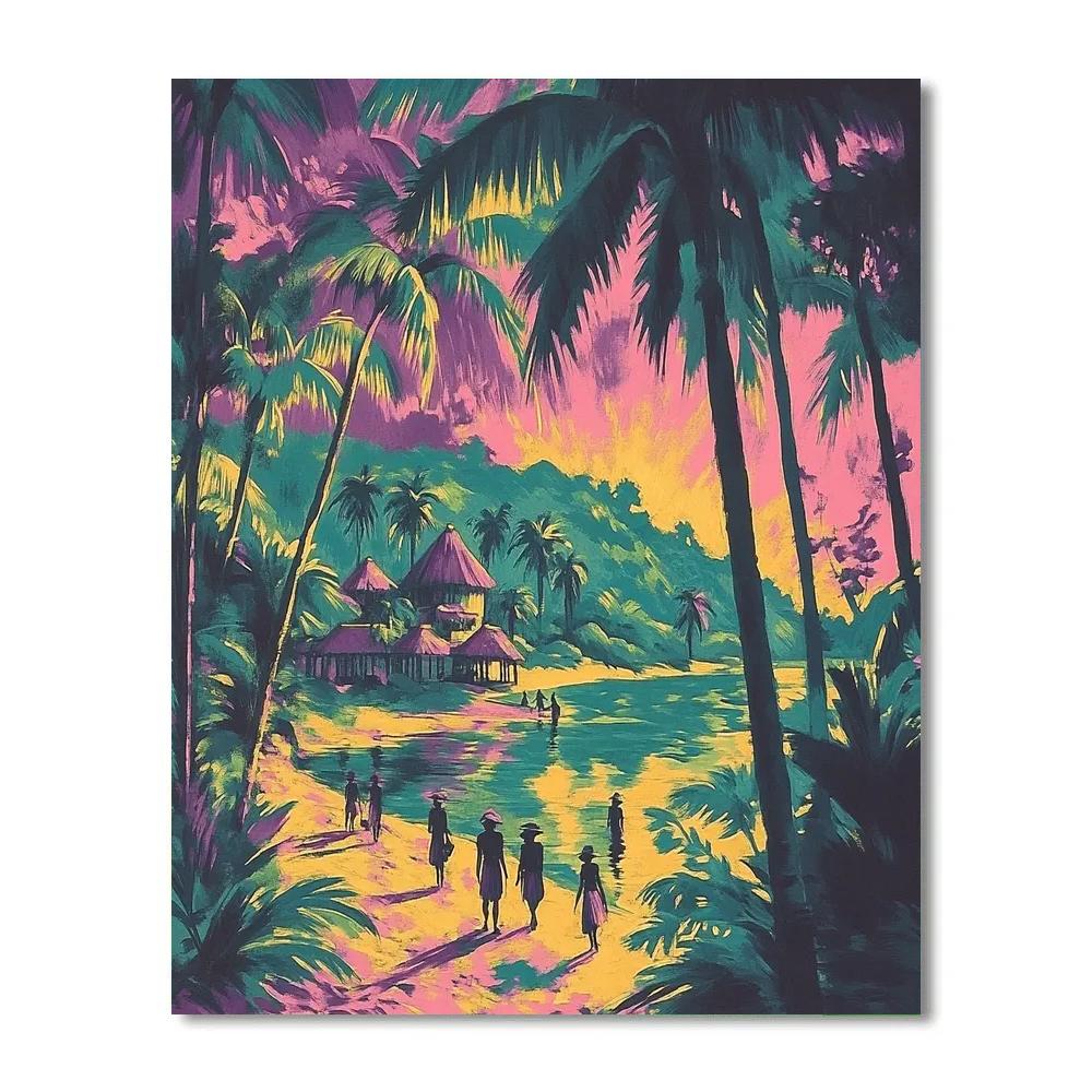 Gauguin Inspired Tropical Expedition Paint by numbers art