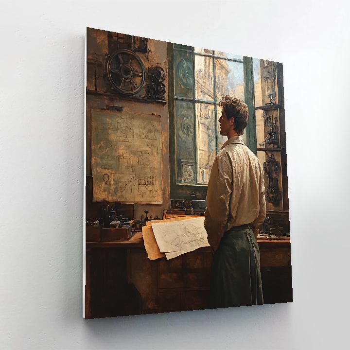 Leonardo Da Vinci Inspired Inventors Study painting number kit