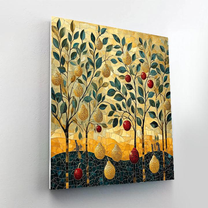 Gustav Klimt Inspired Jewel Orchard paint by color