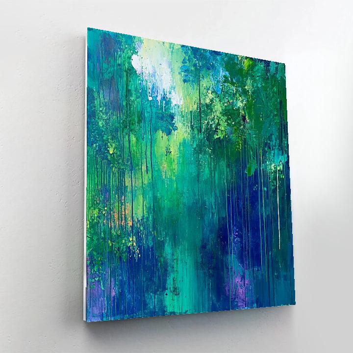 Jackson Pollock Inspired Rainforest Rhythm paint by color