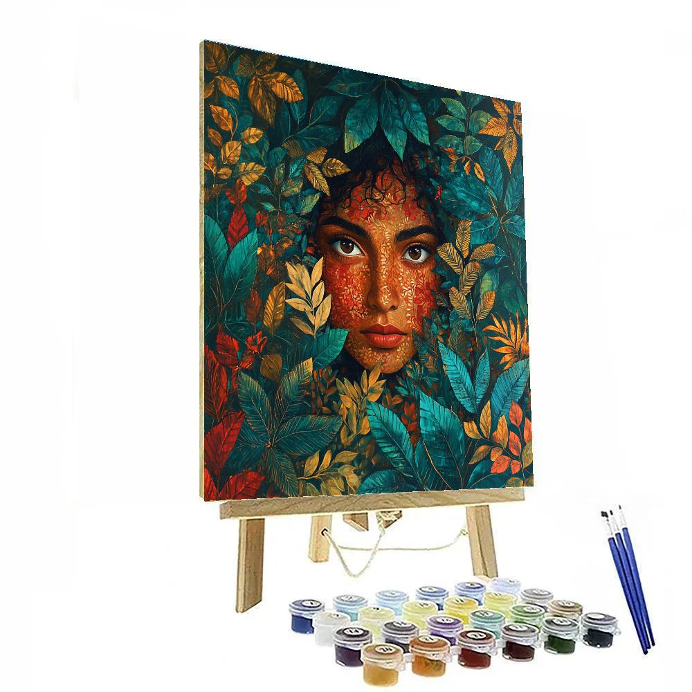 Frida Kahlo Inspired Ancestral Garden paint by color