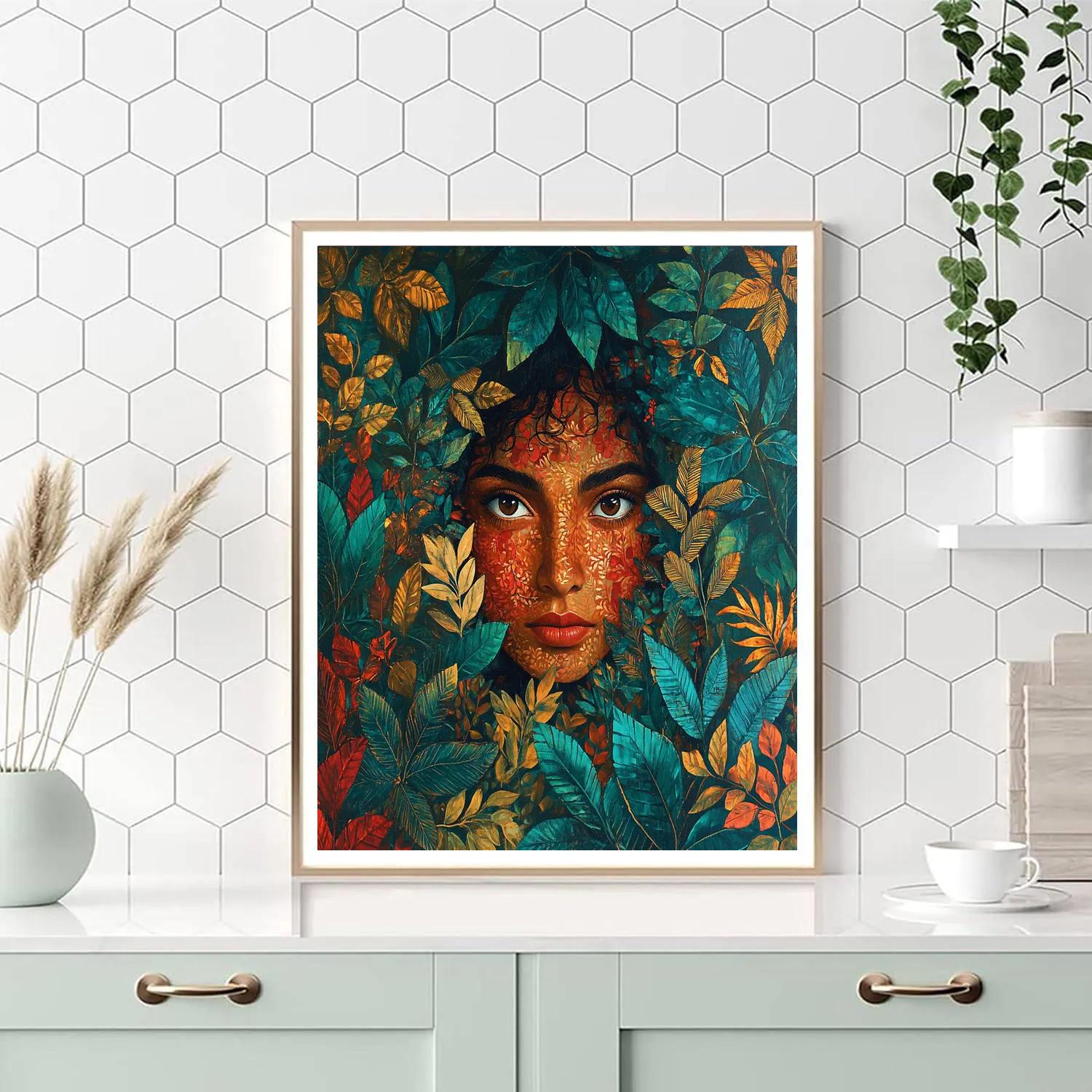 Frida Kahlo Inspired Ancestral Garden paint by color