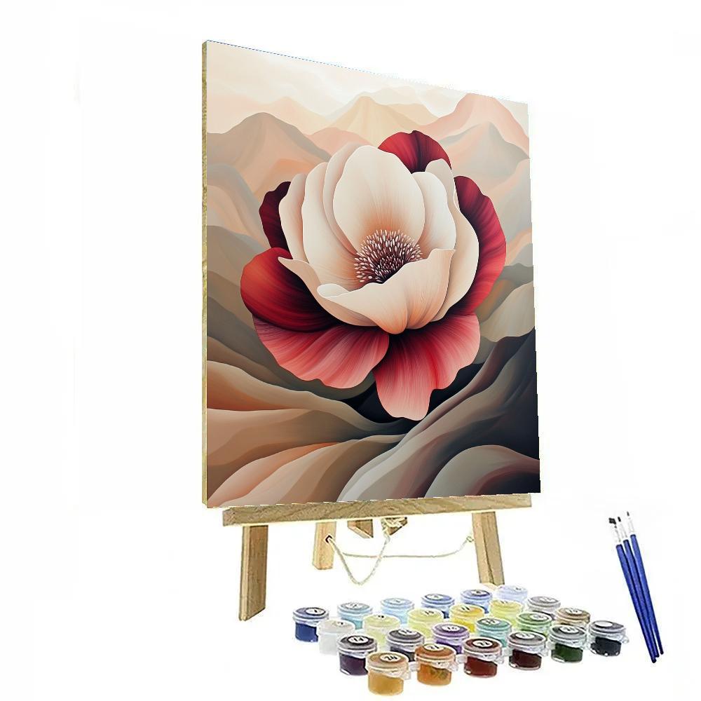Georgia OKeeffe Inspired Mountain Bloom paint by number