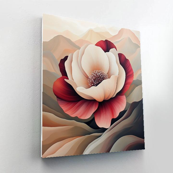 Georgia OKeeffe Inspired Mountain Bloom paint by number