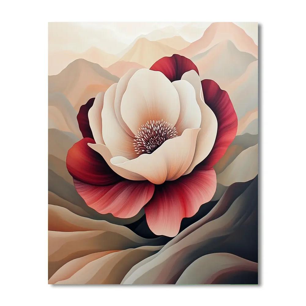 Georgia OKeeffe Inspired Mountain Bloom paint by number