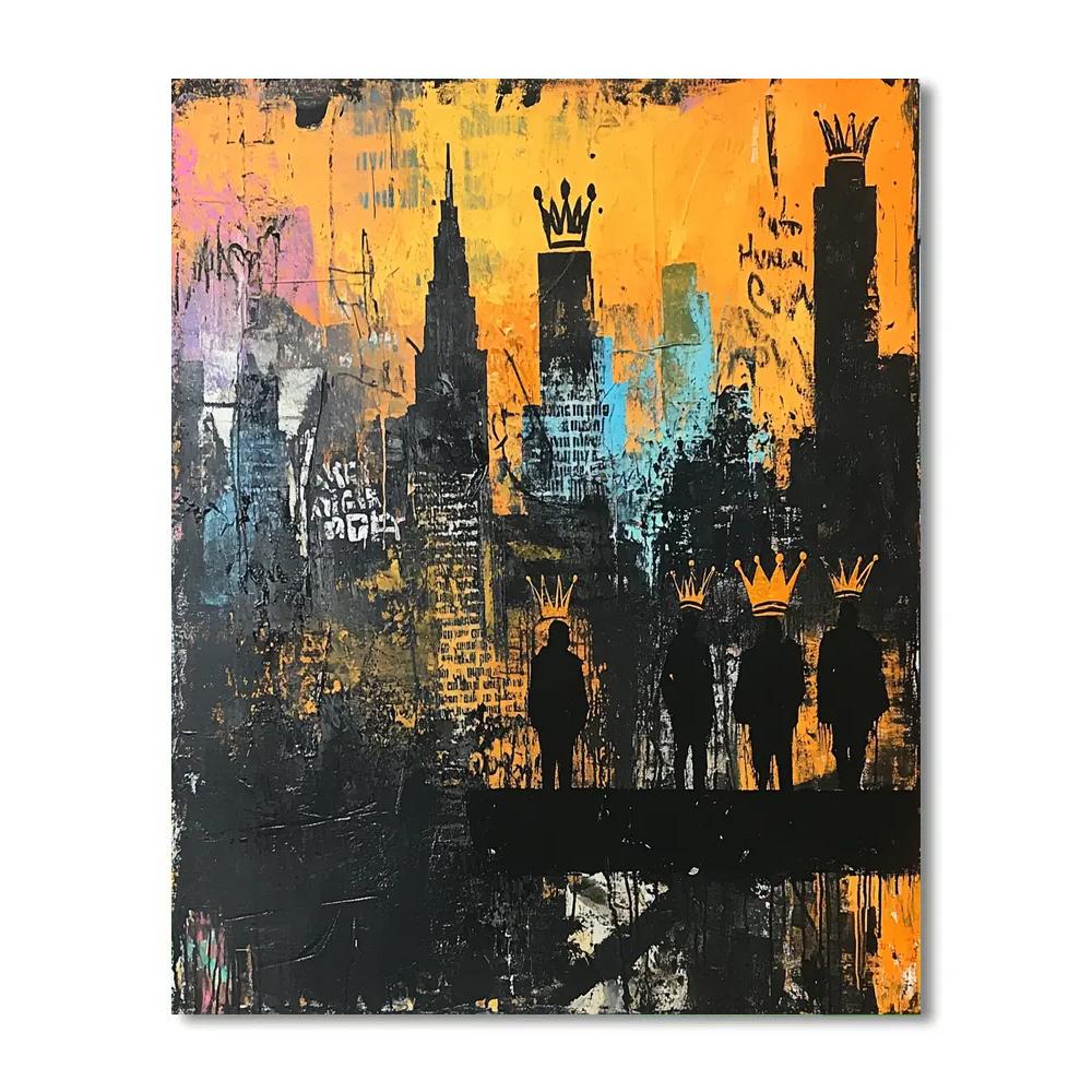 Jean-Michel Basquiat Inspired Urban Myth paint by numbers