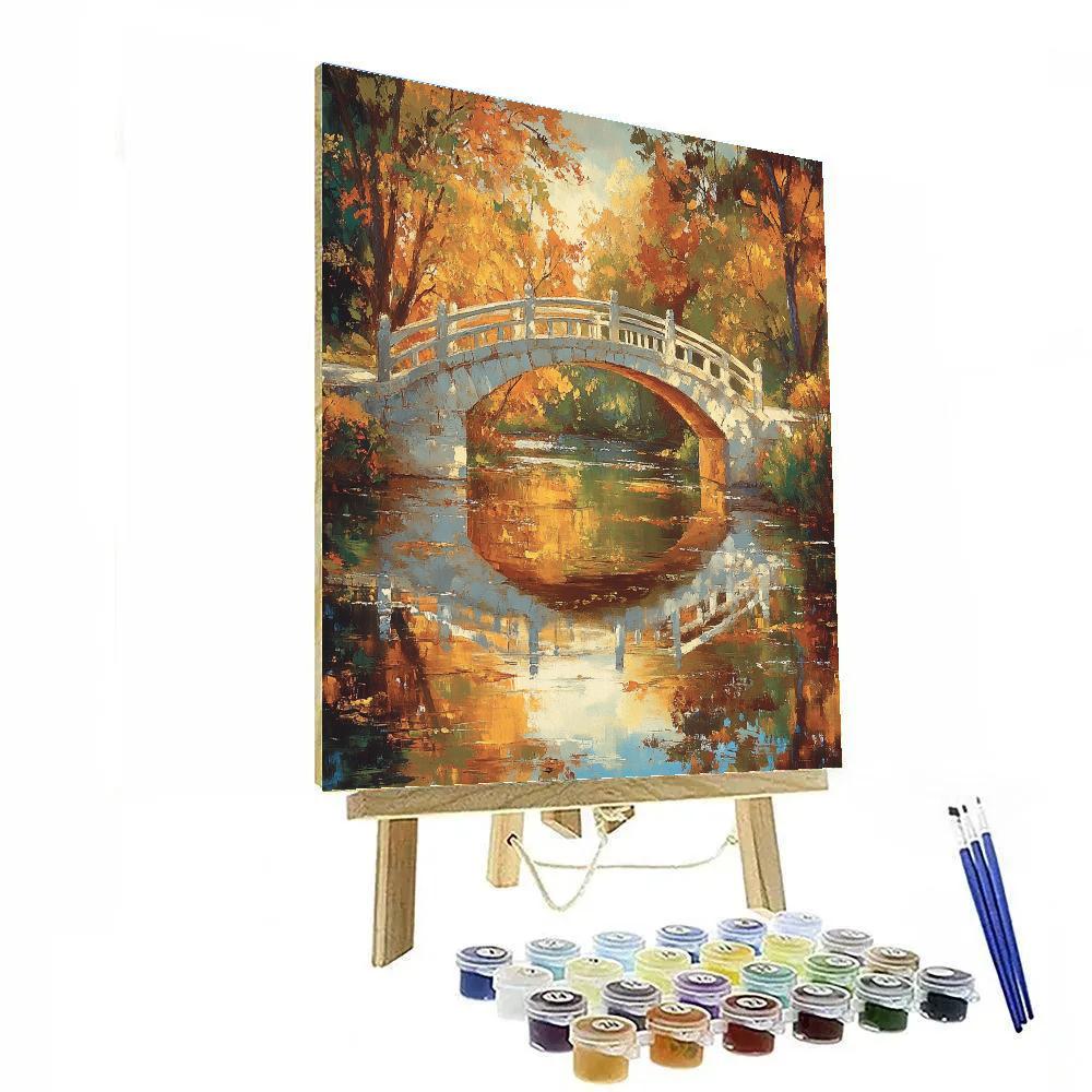 Claude Monet Inspired Autumn Bridge Paint by numbers kits