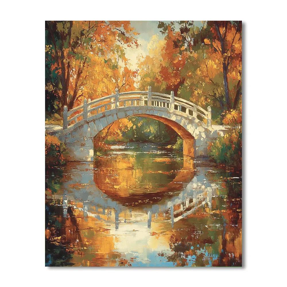 Claude Monet Inspired Autumn Bridge Paint by numbers kits