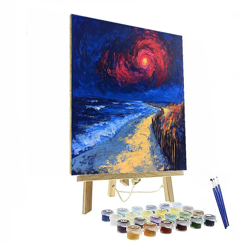 Edvard Munch Inspired Evening Storm Number painting