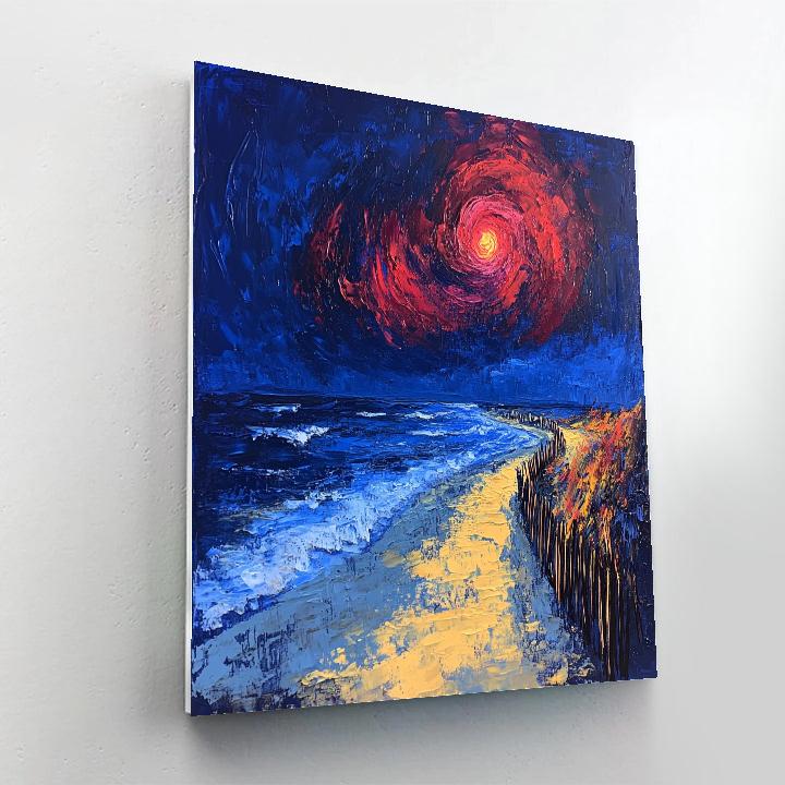 Edvard Munch Inspired Evening Storm Number painting