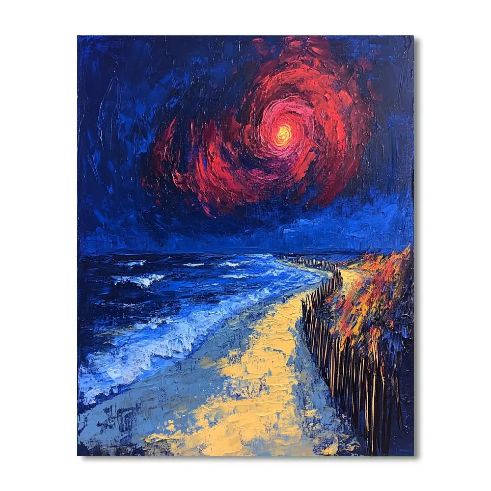 Edvard Munch Inspired Evening Storm Number painting